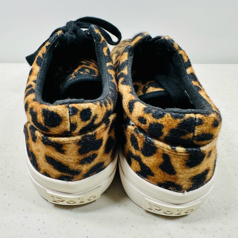 Polo Ralph Lauren Sneakers Leopard Print Size 4 Women - Picture 4 of 7